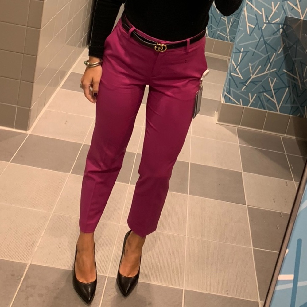 Womens theory magenta pants